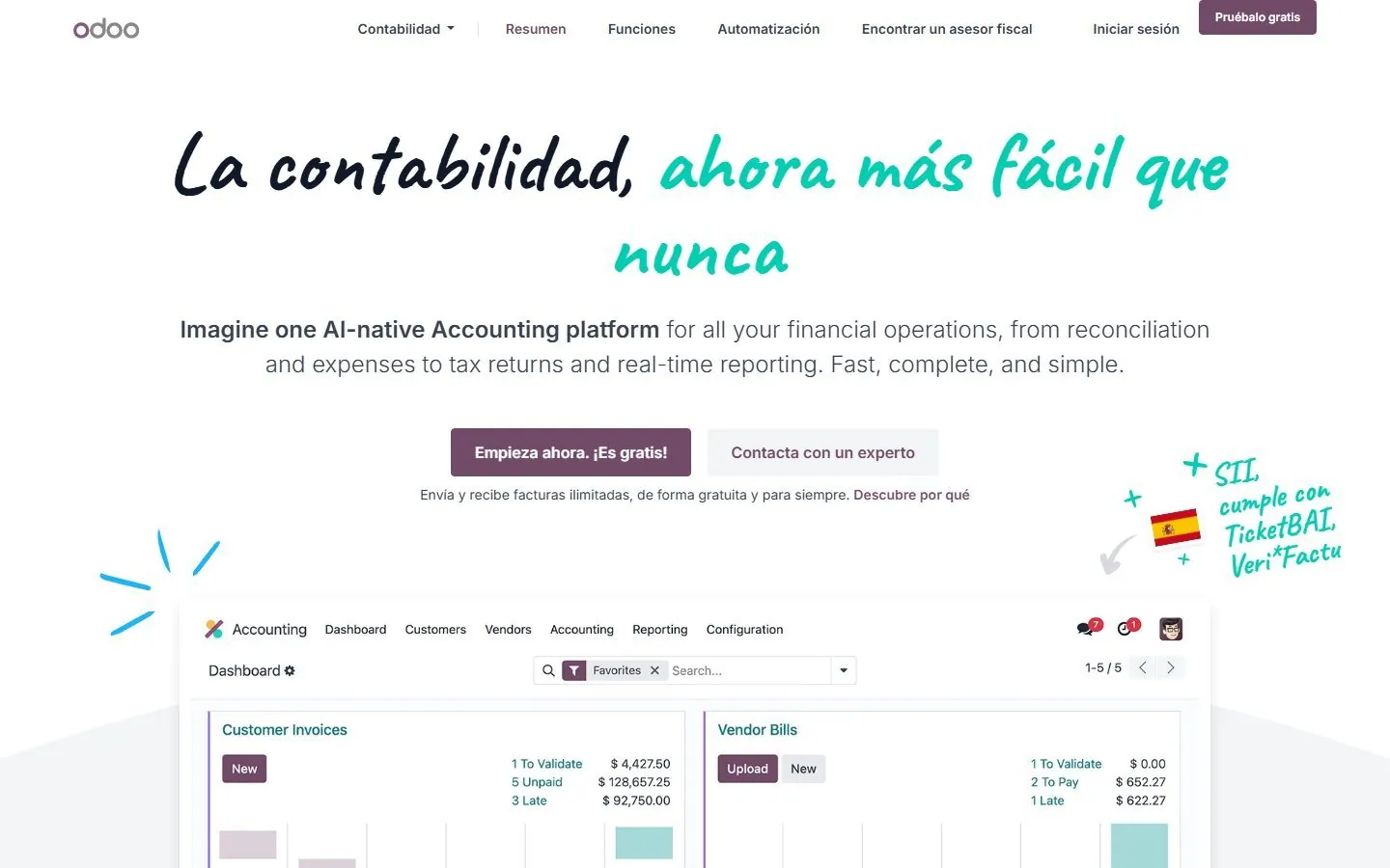 Captura Odoo 19 · Contabilidad