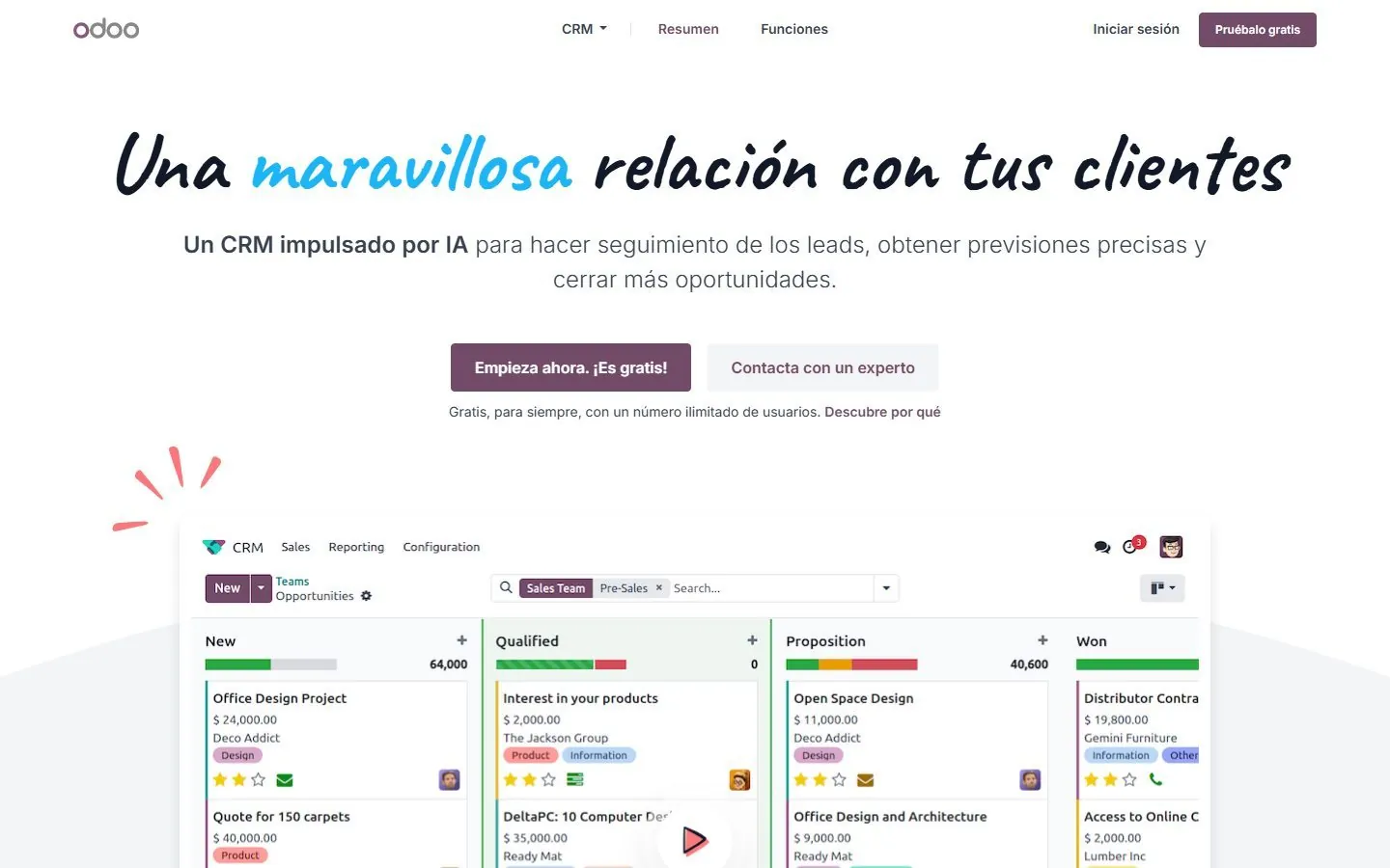 Odoo 19 CRM Kanban