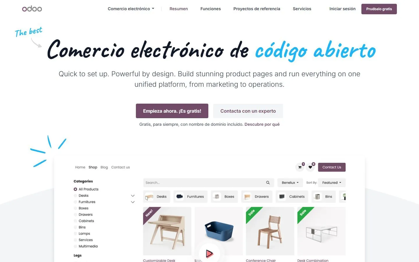 Captura Odoo 19 · E-commerce